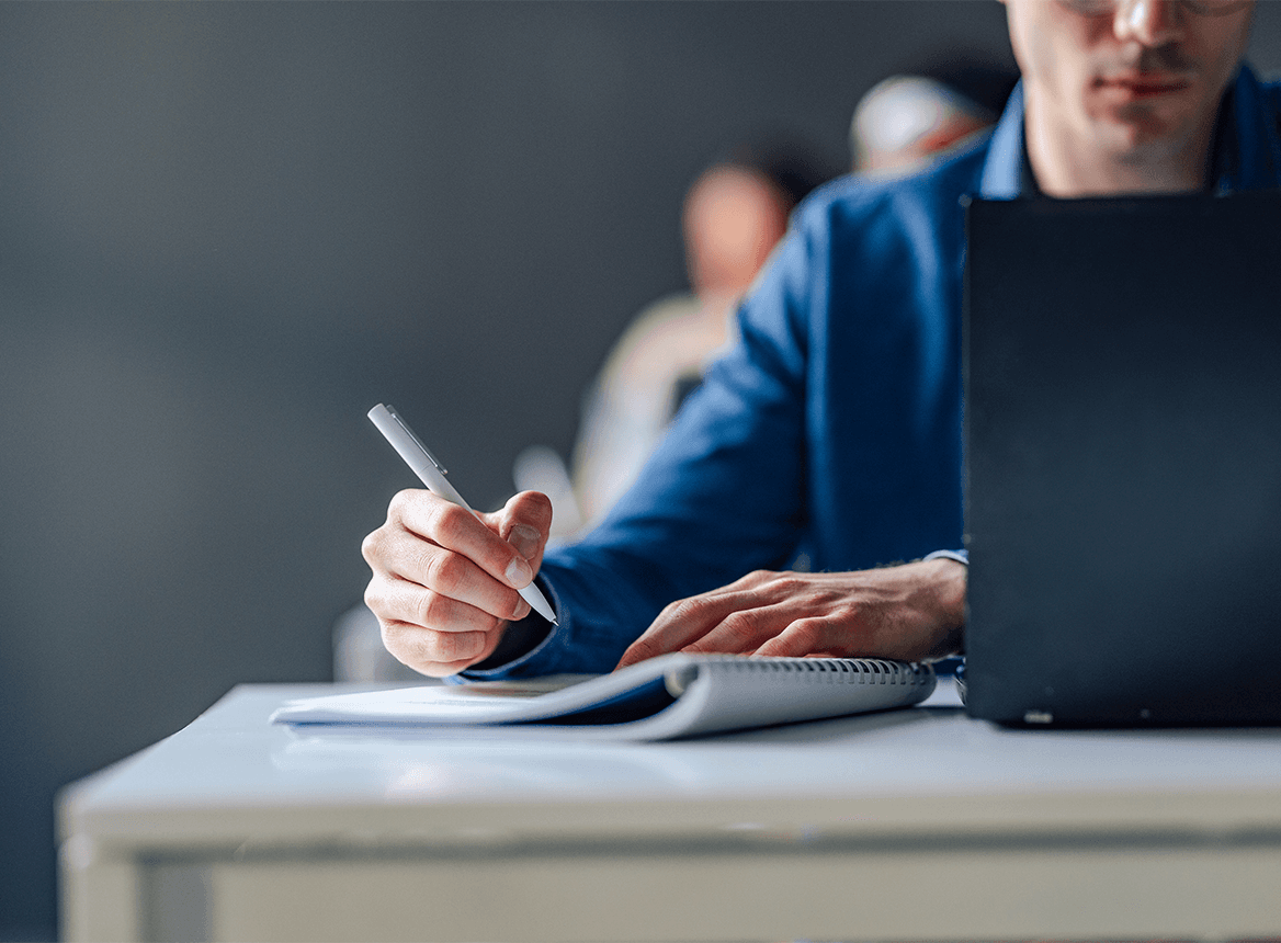 Professional Taking Notes During Training